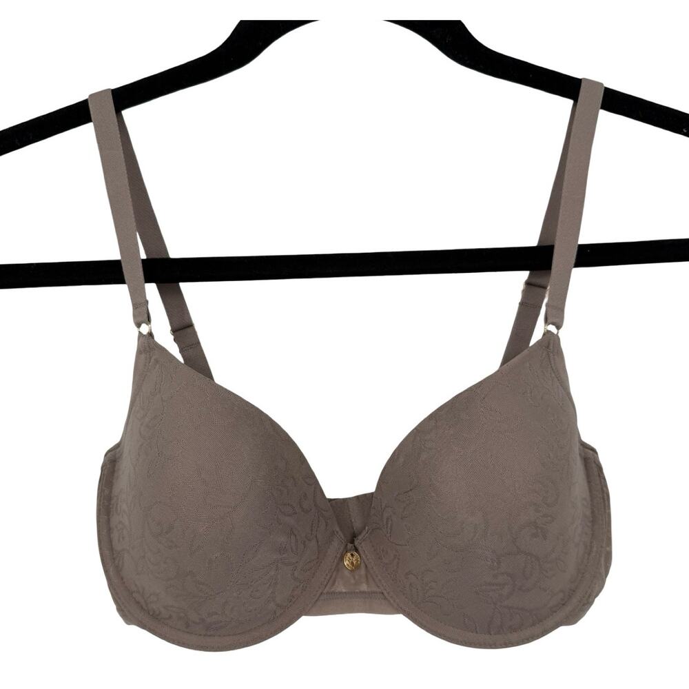 Natori 136059 Sheer Jacquard full fit contour underwire bra gray size 32C